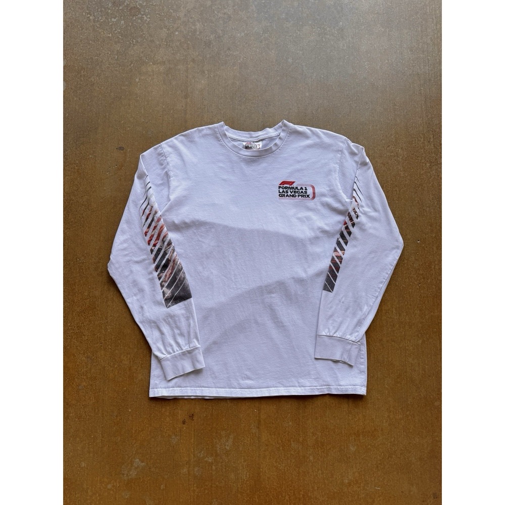 Formula 1 Licensed F1 Long Sleeve Ferrari Las Vegas Grand Prix Mens L White